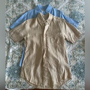 Bundle of 2 men’s Brooke brothers linen button down shirts